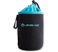 Neoprene Camera Lens Bag with Fleece Lining: Case,Lens Protector Pocket with Lanyard,Blue,small /