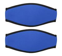 Neoprene Diving Slap Strap, 2 Pack Mirror Cover Hair Protector, Prevent Slip Snorkeling Surfing Strap, Comfortable Water Sports Accessory for Long Hair (Red) (Blue)