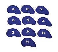 Neoprene Iron Covers Set 10PCS | Large Number Design for Easy Iron Recognition | Protective Head Covers for Golfing Equipment 3 - PW/SW/A | Sapphire Blue