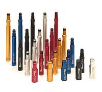 NeoPRO Presta Lot de 2 rallonges de Valve avec Capuchon et Noyau CNC Longueurs Disponibles 20, 30, 40, 60 mm - 5 Couleurs (Noir, 20 mm)