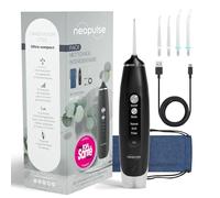 NEOPULSE MY FIRST® - Jet Dentaire Hydropulseur Irrigateur Oral Compact - 3 Modes - 4 embouts - Idéal Débutants & Gencives Sensibles - Transportable et Pratique pour le voyage - Réservoir 165ML - Noir