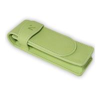 NEORAH Trousse à stylos double en cuir fabriquée à la main avec boucle | Étui portable pour 2 stylos plume, stylo à bille, porte-stylo, étui à stylos | Cadeau idéal pour homme, patron, papa | 14,5 x