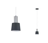 Neordic Luminaire en suspension Haldar E14 max. 20W Gris foncé#Chrome mat gradable Métal G