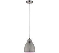 Neordic Kit Luminaire en suspension Hilla + Réflecteur LED E27 Acier brossé gradable Métal / 230V 200lm 6,5W 1300K Acier brossé