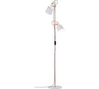 Lampadaire À 2 Lampes Haldar En Blanc/Cuivré Blanc