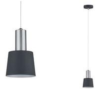 Neordic Luminaire en suspension Haldar E14 max. 20W Gris foncé#Chrome mat gradable Métal G