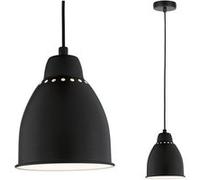 Neordic Luminaire en suspension Hilla E27 max. 40W Noir gradable Métal Noir G