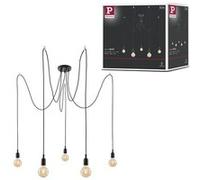 Paulmann Luminaire en suspension Ketil – E27 max. 5x60W gradable Silicone Métal Noir G