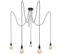 Neordic Luminaire en suspension Ketil E27 max. 5x60W Noir gradable Silicone#Métal Noir G