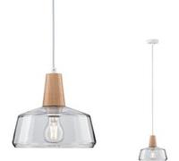 Neordic Luminaire en suspension Yva E27 max. 20W Bois#Clair gradable Bois#Verre Bois#Clair G