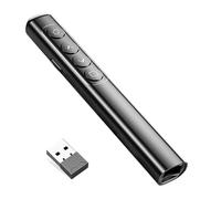 Neoreser Pointeur du Présentateur, Télécommande Sans Fil à Longue Portée pour des Présentations en Douceur, Plug and Play, pour Présentation, Enseignement, Bureau, Conférence(Noir)