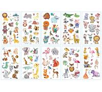 Neoreser Tatouage Temporaire Enfant, 100 Feuilles Tatouages Ephemere, Kit Tatouage, Décalcomanie Enfant, Cadea Décoration De Fête Garçon Fille (Forest)