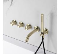 neoro FC Robinetterie de baignoire en acier inoxydable avec mitigeur thermostatique, 2 sorties, BN0543NBC#SET7,