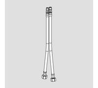 neoro Flexible de raccordement 60 cm, M10x1 x 3/8", 2 pièces, BN0514XX,