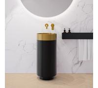 neoro n40 Lavabo colonne rond sans trou de robinetterie Ø 38 H: 90 cm, BN0739BGGM,