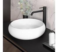 neoro n40 Vasque à poser Ø 41,5 H: 12 cm, surface facile à entretenir, BN0934WH,