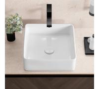 neoro n40 Vasque à poser l: 41,5 H: 13,5 P: 41,5 cm, surface facile à entretenir, BN0941WH,