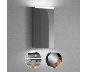 neoro n50 Advance | n50T46 Armoire de toilette l : 40 cm, 1 porte, charnières à gauche, avec éclairage, avec réglage de la température de couleur, BN0513MI,