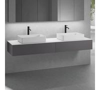 neoro n50 Ensemble de meubles l : 200 cm, 2 tiroirs, 2 lavabos l : 58 cm blanc mat,, 2#BN0065WM+2#BN0413GR+BN0406WH,
