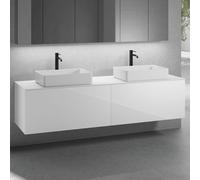 neoro n50 Ensemble de meubles l : 200 cm, 2 tiroirs, 2 lavabos l : 58 cm blanc mat,, 2#BN0065WM+2#BN0433WH+BN0406WH,
