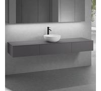 neoro n50 Ensemble de meubles l : 200 cm, 3 tiroirs, lavabo Ø 40 cm blanc mat,, BN0064WM+BN0412GR+2#BN0411GR+BN0406GR,
