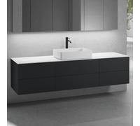 neoro n50 Ensemble de meubles l : 200 cm, 6 tiroirs, lavabo l : 58 cm blanc mat,, BN0065WM+BN0422BM+2#BN0421BM+BN0406WH,
