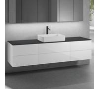 neoro n50 Ensemble de meubles l : 200 cm, 6 tiroirs, lavabo l : 58 cm blanc mat,, BN0065WM+BN0422WH+2#BN0421WH+BN0406BM,