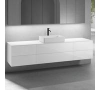 neoro n50 Ensemble de meubles l : 220 cm, 6 tiroirs, lavabo l : 58 cm blanc mat,, BN0065WM+2#BN0421WH+BN0423WH+BN0415WH,