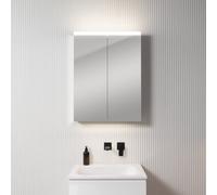 neoro n50 | n50T46 Armoire de toilette l : 60 cm, 2 portes, avec éclairage, BN0472MI,