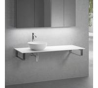 neoro n50 Plan de toilette avec vasque à poser l: 140,5 H: 30 P: 51,5 cm, BN0106WM+BN0408WH+BN0504WM+2#BN000003+BN000001,