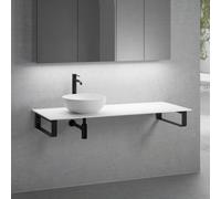 neoro n50 Plan de toilette avec vasque à poser l: 140,5 H: 30 P: 51,5 cm, BN0106WM+BN0408WM+BN0504WM+2#BN000005+BN000002,