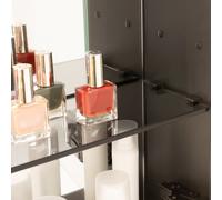neoro n60 | rivea Dia Étagère en verre pour armoire de toilette à 1 porte l : 40 cm, 3 pièces, BL001084,