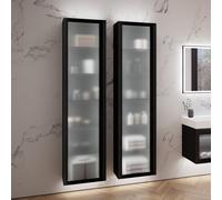 neoro n80 albus Colonne l: 50 H: 200 cm, 1 porte, façade en verre striée sur cadre en aluminium, BN0460PG,