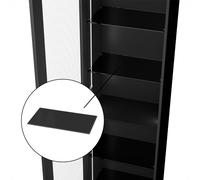neoro n80 albus / fumo Ensemble de tablettes en verre d’armoire haute, 4 pièces, BL001211,
