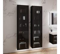 neoro n80 fumo Colonne l: 50 H: 200 cm, 1 porte, façade en verre Parsol sur cadre en aluminium, BN0460SG,