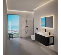 neoro : votre salle de bains complète comprenant meubles, WC, douche, robinetterie et miroir éclairé !, Bad-des-Monats#Set2-neoroWC#NEU,