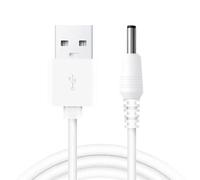 NEORTX Câble d'alimentation USB vers DC 3,5 mm, cordon blanc de 30 cm, adaptateur jack CC 3,5 mm x 1,35 mm pour ventilateurs, lampes de bureau, haut-parleurs, connecteur de charge 5 V