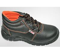 neosafety f8066 pointe en acier, cuir, cuir de buffle, chapeau hydrofuge avec ressort, anti-statique -, Sola anti-perforante, noir/orange