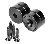 Neosmuk Aimants de 20 mm de diamètre, parfaits pour mur en bois, tableau blanc, porte, maison, cuisine, bureau (noir, 4 pièces)