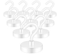 Neosmuk Crochet magnétique résistant de 1,4 kg avec crochet pour réfrigérateur, super néodyme, extra fort, crochet industriel à suspendre, crochet magnétique pour boîte à outils, croisière