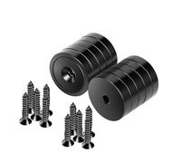 Neosmuk Lot de 10 aimants de 25 mm de diamètre, parfaits pour mur en bois, tableau blanc, porte, maison, cuisine, bureau (noir)
