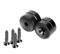 Neosmuk Lot de 4 aimants de 17 mm de diamètre, parfaits pour mur en bois, tableau blanc, porte, maison, cuisine, bureau (noir)
