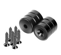 Neosmuk Lot de 6 aimants de 17 mm de diamètre, parfaits pour mur en bois, tableau blanc, porte, maison, cuisine, bureau (noir)