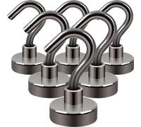 Neosmuk Lot de 6 crochets magnétiques pour cabines de croisière, 13,6 kg | Cruise Essentials 2026 Crochet magnétique robuste à suspendre pour réfrigérateur mural en métal