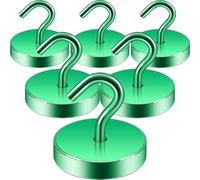 Neosmuk Magnethaken,40kg Magnet Haken Extra Stark für Spind Organizer,Neodym Magnete,Haken Magnetisch Sehr Stark für Werkstatteinrichtung,Heckzelt,Grill,Kleiderhaken,Grün