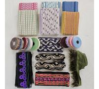 Neotrims Kit de décoration pour travaux manuels, broderie, jacquards et garnitures en fourrure 14 styles - Plus de 300 mètres de couture, bricolage, projets de planches d'histoire de mode, kit