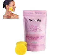 Neously Kojic Acid Pads,Turmeric Kojic Acid Cleansing Pads | 100% Natural Ingredients Kojic Acid and Turmeric Cleansing Pads, Reduce Blemishes & Dark Areas, Visible Results After Just One Use (1Pack)