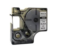 NEOUZA Compatible pour DYMO 18053 S0718280 Rhino IND Industrielles Gaine Thermorétractable Étiquette cassette longueur 1.5m (noir sur blanc, 9mm)