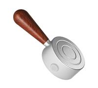 NEOUZA Levier à vapeur amélioré pour machine à expresso compatible avec Breville Sage Barista Express BES870XL BES875 BES876, poignée en aluminium, bois (argenté)