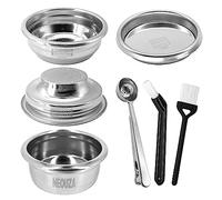 NEOUZA Panier à filtre en acier inoxydable 304 de 58 mm 1/2/3 tasses pour porte-filtre sans fond, compatible avec machine à café expresso E61 Group (panier combiné)